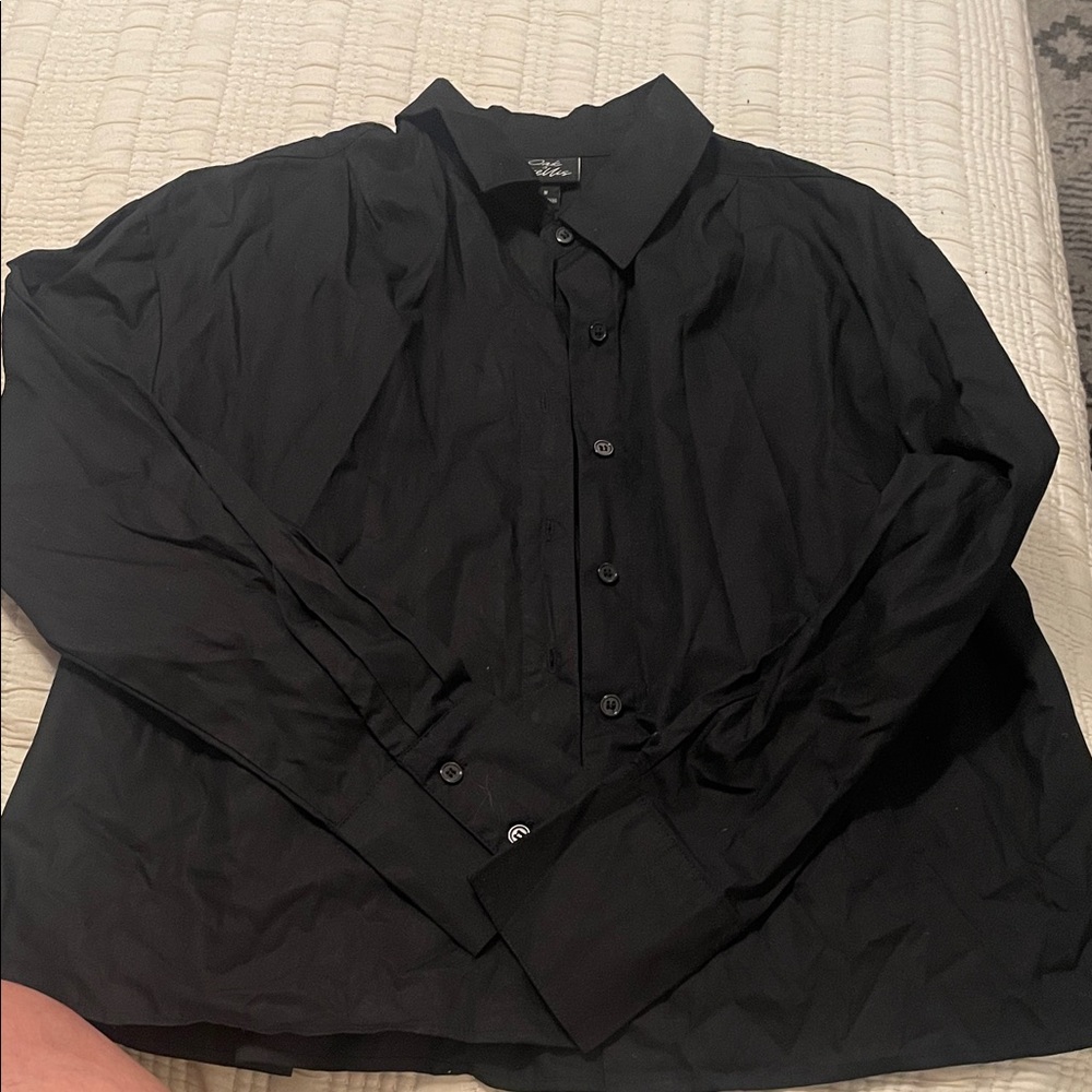 Elegant Black Button Down Shirt for Women